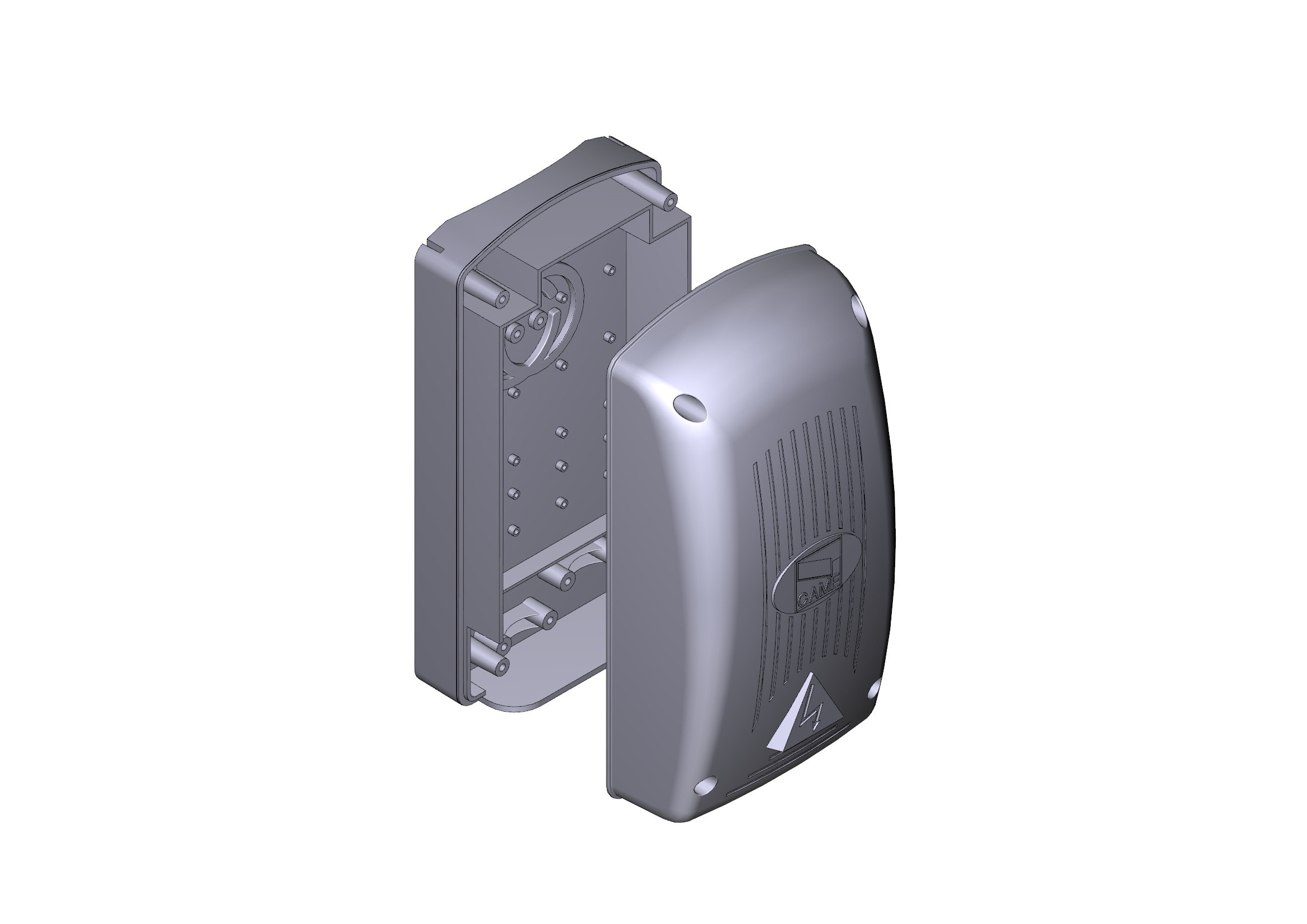 CAME SRL - CMC119RIR192 COPERCHIO E BASE QUADRO GRIGIO 225X115