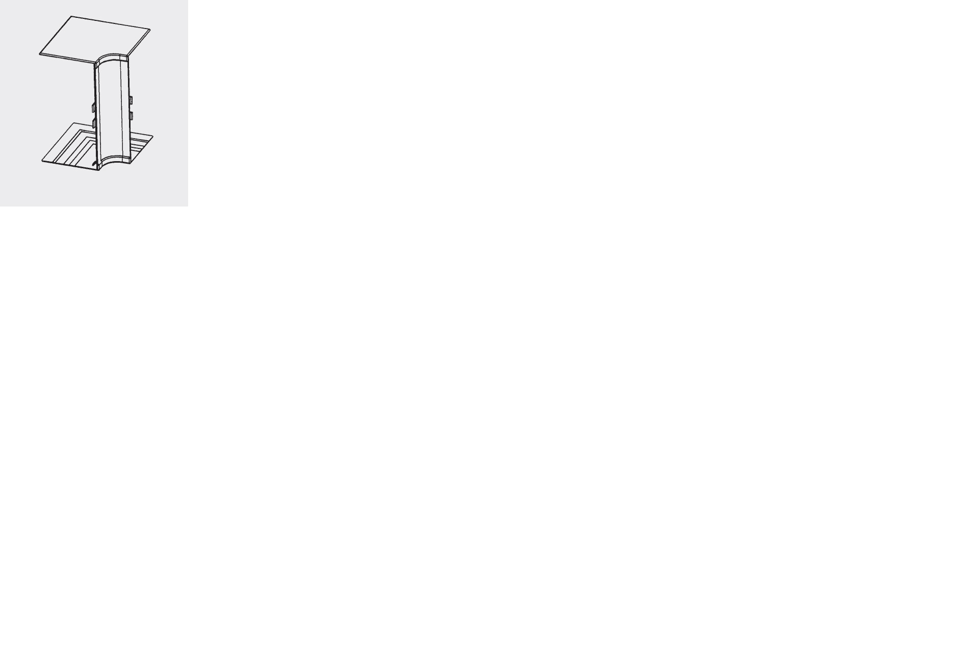 CANALPLAST - CANGT48IBEU ANGOLO INT.200X80 BI 9010