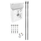 UNIERRE SRL UNIPERSO - URRCB3512FB STAFFA ACCIAIO 130X140X2MM-BIANCO-BOXPVC