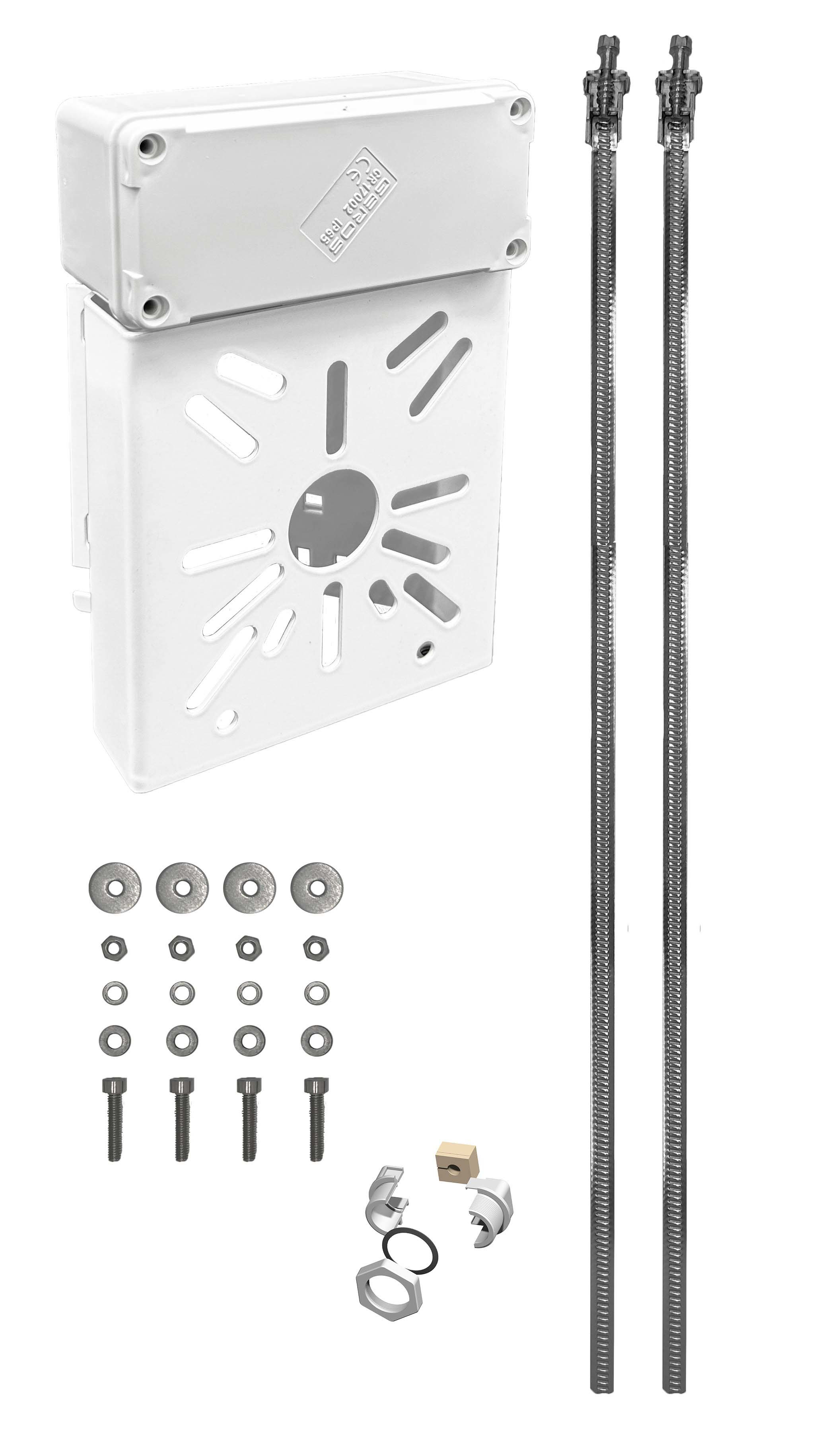 UNIERRE SRL-UNISTAB - URRCB3512FB STAFFA ACCIAIO 130X140X2MM-BIANCO-BOXPVC