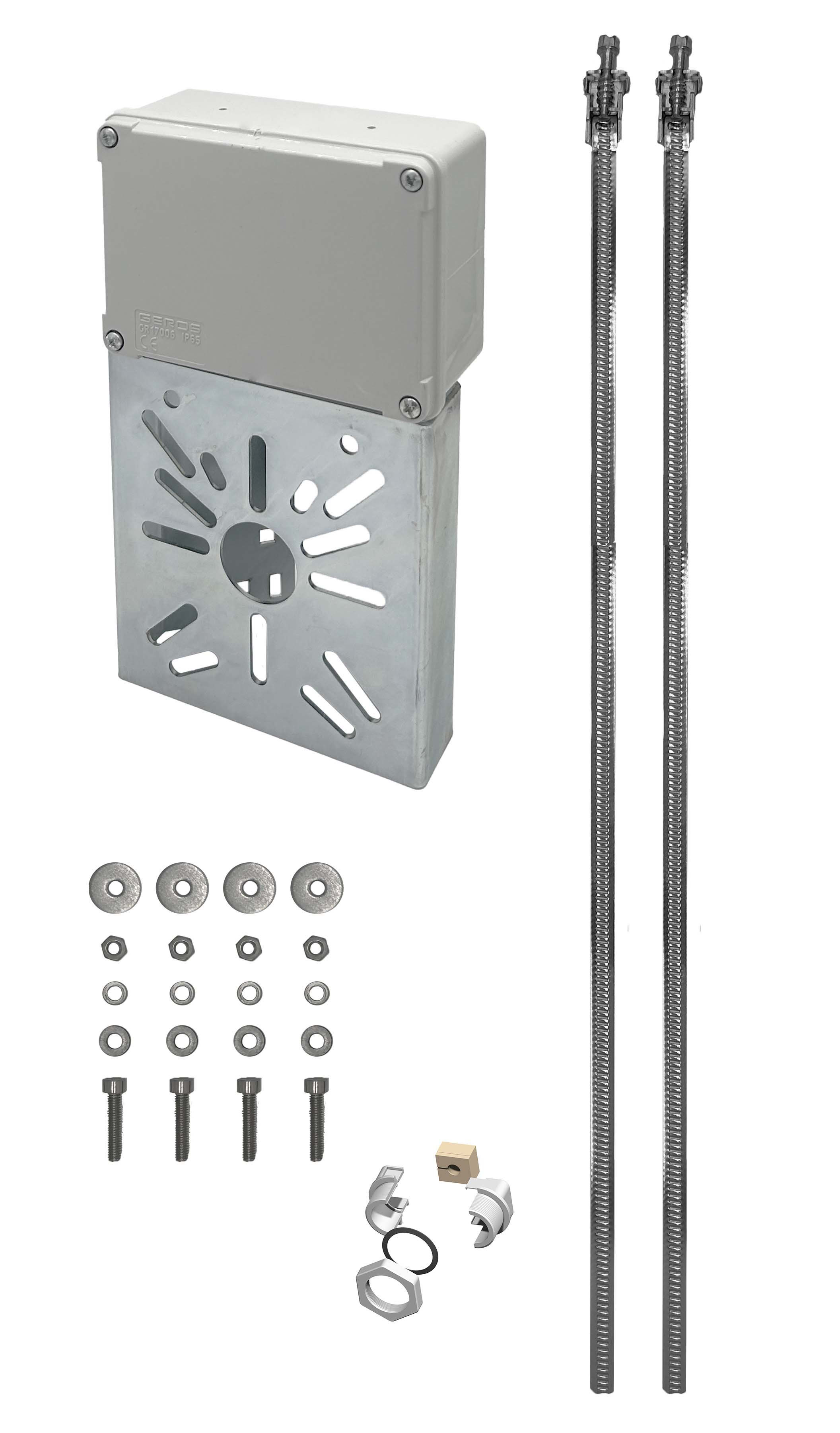 UNIERRE SRL UNIPERSO - URRCB3616FZ STAFFA ACCIAIO 130X140X2MM-ZINC.GAL-BOXP