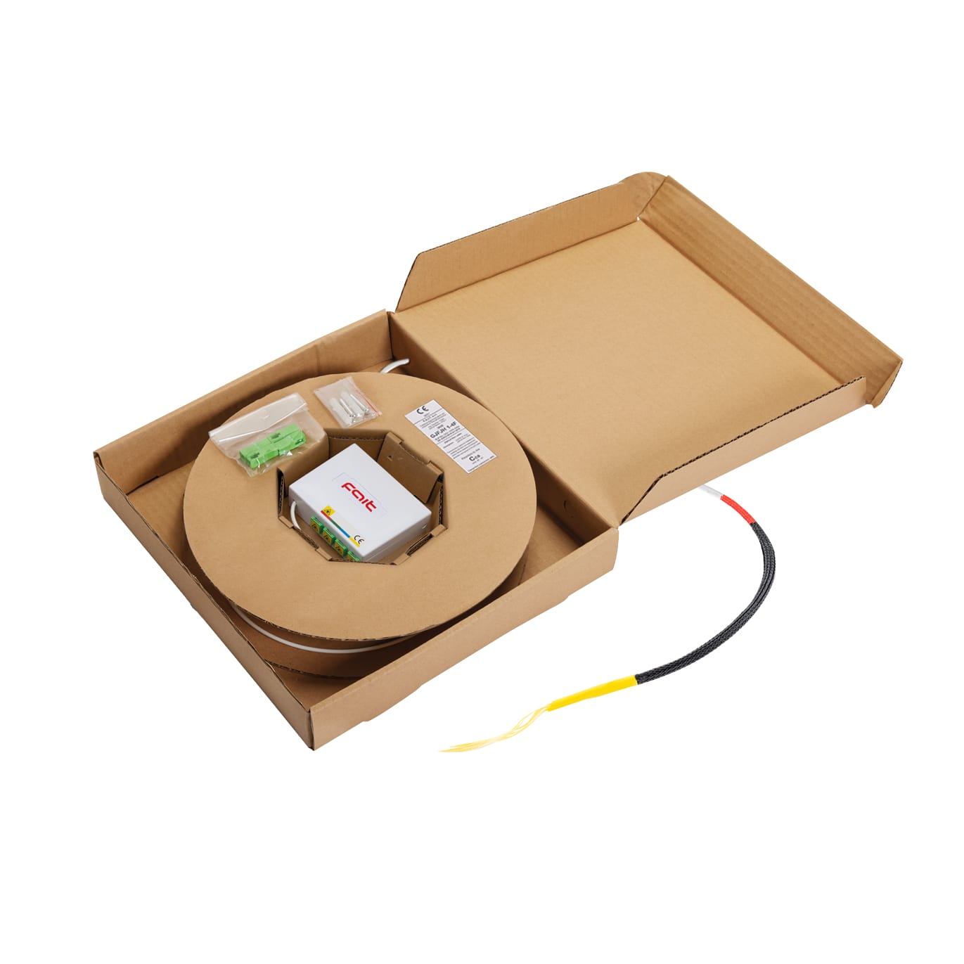 FAIT SRL - FIT3200032 CB4/80 - BRETELLA 4F G.657A2 CCA EasyFiberPlus 80MT+STOA