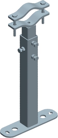 C.B.D. - CBDA057600 ZANCA TELESC. C/PIASTRA 250X70X6MM