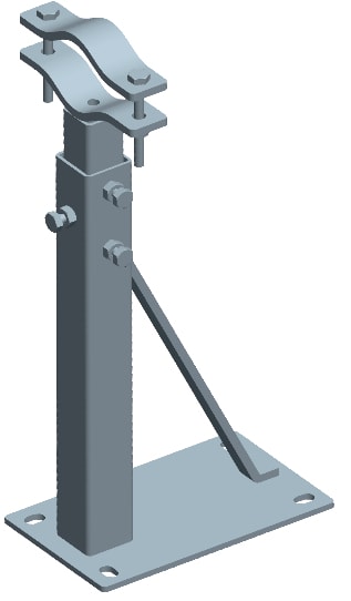 C.B.D. - CBDA057700 ZANCA TELESCOPICA C/PIASTRA CM25X15