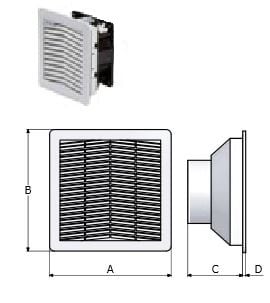 CEB S.P.A. - CBSVEN910 VEN910 VENT.CON FILTRO DA 150X150 V115