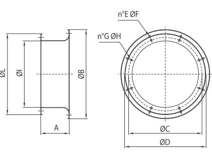ELICENT (MAICO) - ELI5BO9645 CC-BO 45 BOCCAGLIO CC RAL 7001