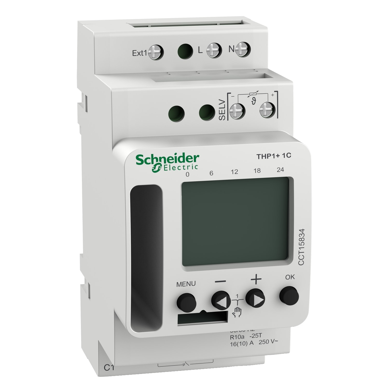 SCHNEIDER ELECTRIC - SNRCCT15834 Cronotermostato Acti 9 THP1 + 1C (24h / 7d)