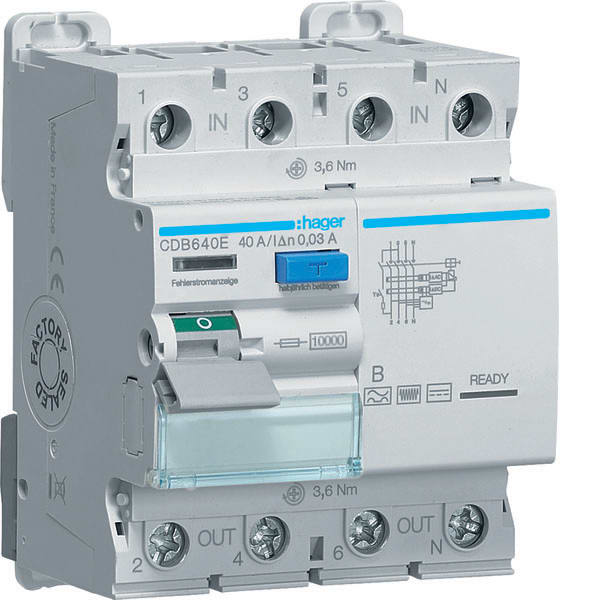 HAGER - HAGCDB640E INT DIFF ACC 4P 30MA 40A B 4M