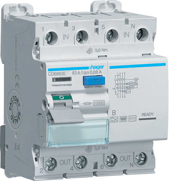 HAGER - HAGCDB663E INT DIFF ACC 4P 30MA 63A B 4M