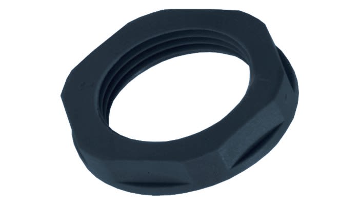 CEMBRE SPA - CEM1141012N CONTRODADO CON COLLARE, IN POLIAMMIDE PA6.6, PASSO GAS G1/2", NERO RAL 9005