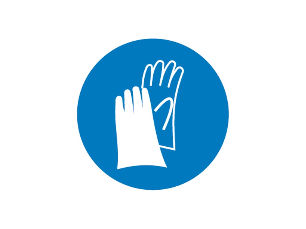 CEMBRE SPA - CEM220901 ETICHETTA ADESIVA DI PRESCRIZIONE MS-CG, SIMBOLO INDOSSARE GUANTI DI SICUREZZA, DIMENSIONE 50mm