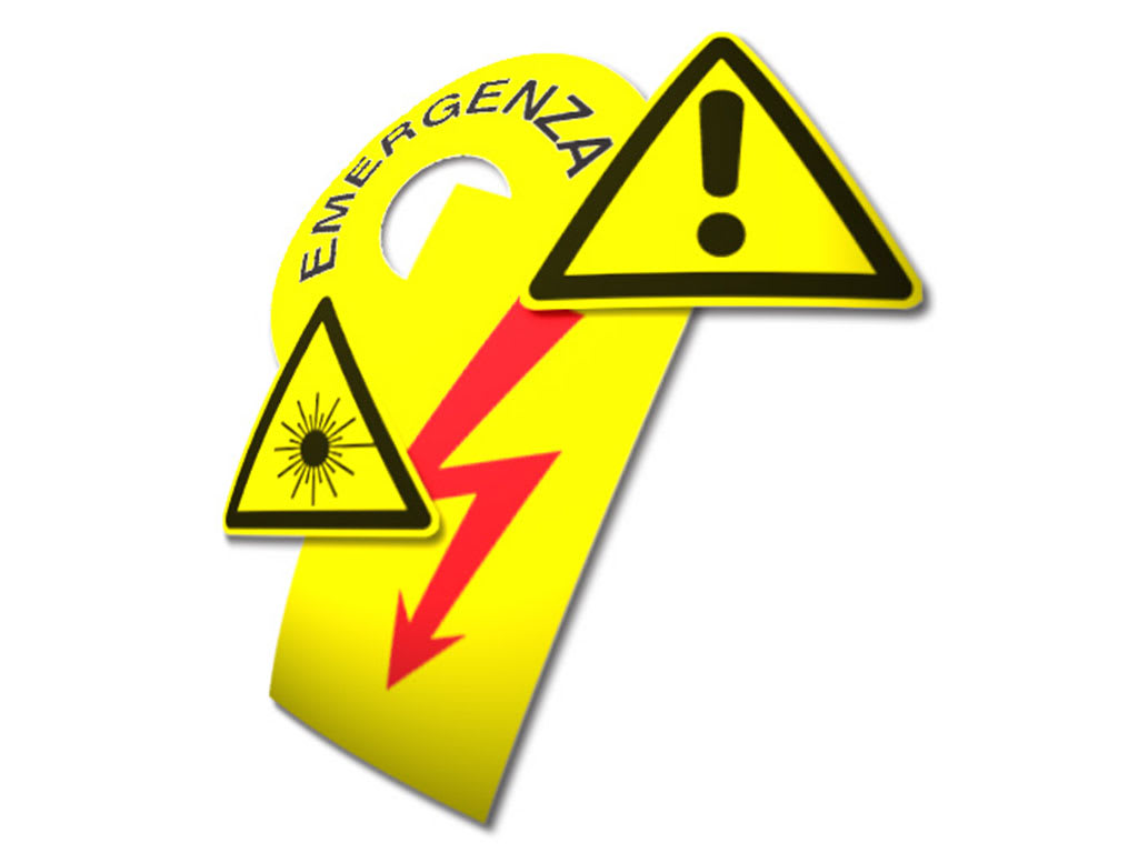 CEMBRE SPA - CEM2653HT051 ETICHETTA ADESIVA DI AVVERTIMENTO, CON SIMBOLO PERICOLO GENERICO + TESTO