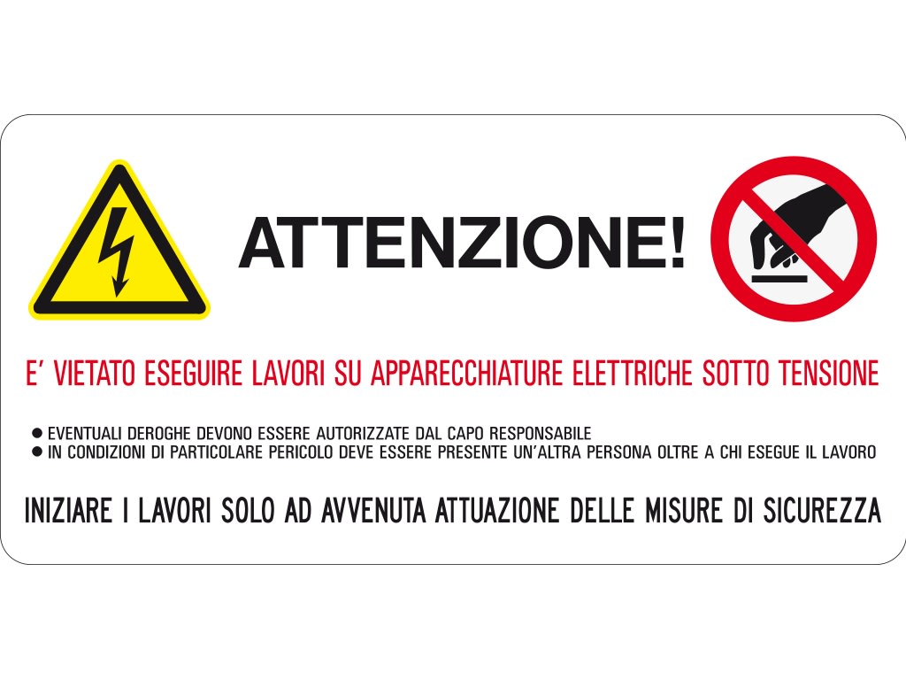 CEMBRE SPA - CEM268200-GB ETICHETTA ADESIVA PER IMPIANTI ELETTRICI, VIETATO APRIRE