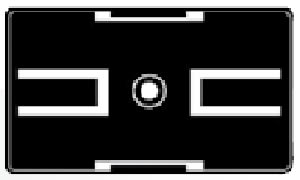 CEMBRE SPA - CEM34302 Porta-targa PLR quadro 17x30 rivettab.nero