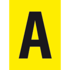 CEMBRE SPA - CEM374108-H ETICHETTA ALFANUMERICA IN POLIESTERE, 60X34mm, GIALLO, CON STAMPA NERA LETTERA "H"