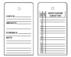 CEMBRE SPA - CEM56009 CARTELLINO WIT-W PER CONDUT.SPESSORE 0,3
