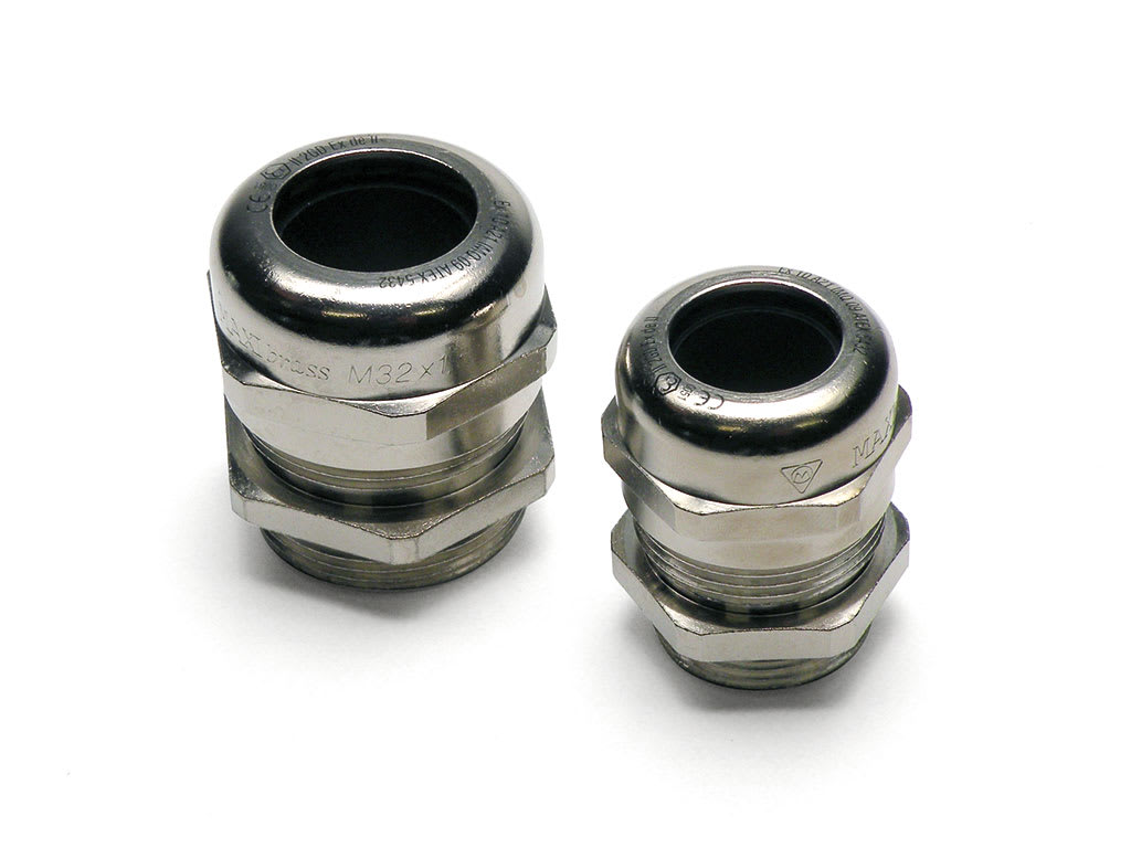 CEMBRE SPA - CEM5901.M20N PRESSACAVO MAXIBRASS ATEX, IN OTTONE NICHELATO, CON FILETTO LUNGO, M20x1,5, IP65