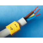 CEMBRE SPA - CEM59649-1 ANELLO DI SIGLATURA RMS-02, PER CAVI DI DIAMETRO 2,5-5mm E SEZIONE 1,5-4mmq, BIANCO, CON STAMPA NERA NUMERO "1", SACCHETTO