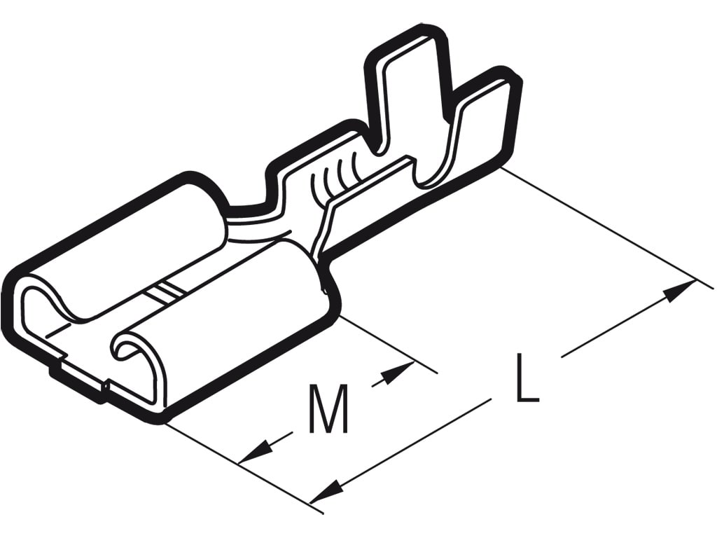 CEMBRE SPA - CEMBN-FA608 INNESTO FEMMINA NUDO SEZ.1-2,5MMQ 6,3X0,