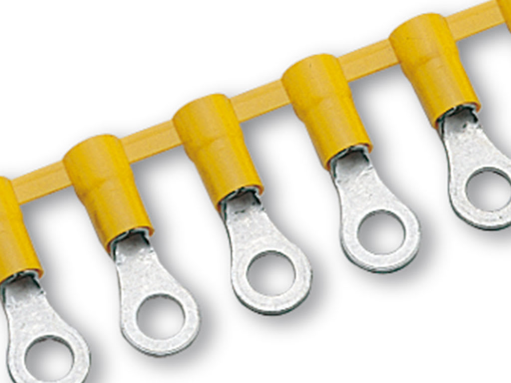 CEMBRE SPA - CEMCRP-M4 CAPOCORDA CONCATENATO AD OCCHIELLO, PREISOLATO IN POLICARBONATO, ROSSO, PER CONDUTTORI IN RAME, HALOGEN FREE, VITE 4mm SEZIONE 0,25-1,5 mmq