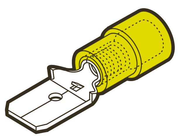 CEMBRE SPA - CEMGF-M608 INNESTO MASCHIO GIALLO 6,35X0,8