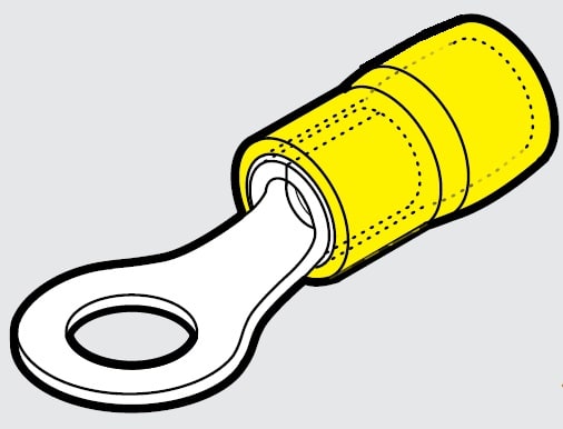 CEMBRE SPA - CEMGKY-M4 CAPOCORDA RINFORZATO GIALLO OCCH.VITE 4M