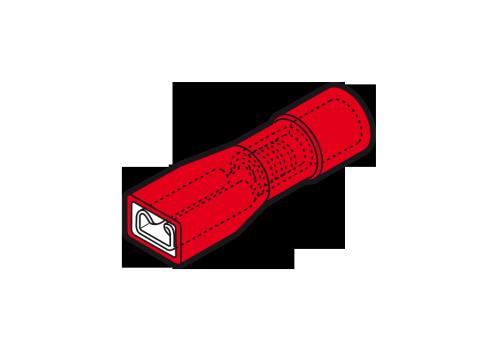 CEMBRE SPA - CEMRF-F305P INNESTO FEMMINA ROSSO 2,8x0,5 TUTTO ISOLATO