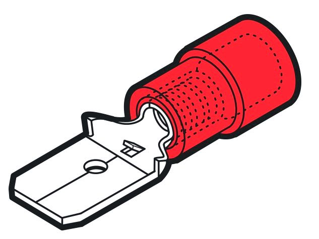 CEMBRE SPA - CEMRF-M608 INNESTO MASCHIO ROSSO 6,35X0,8