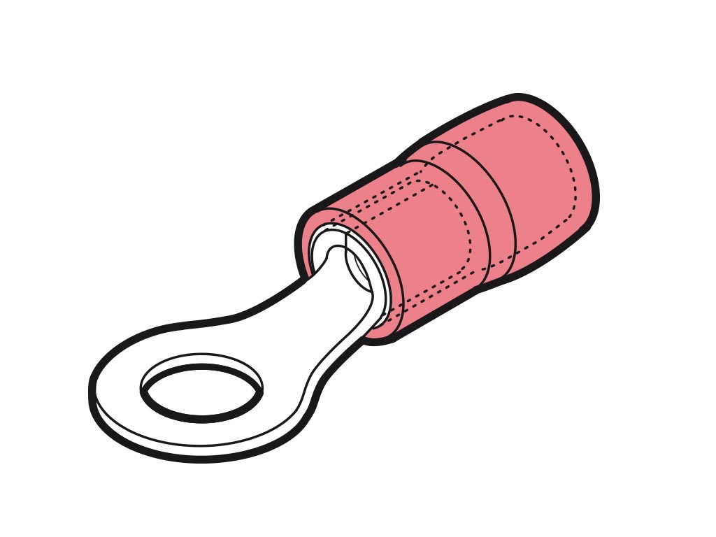 CEMBRE SPA - CEMRKY-M8 CAPOCORDA RINFORZATO ROSSO OCCH.VITE 8MM