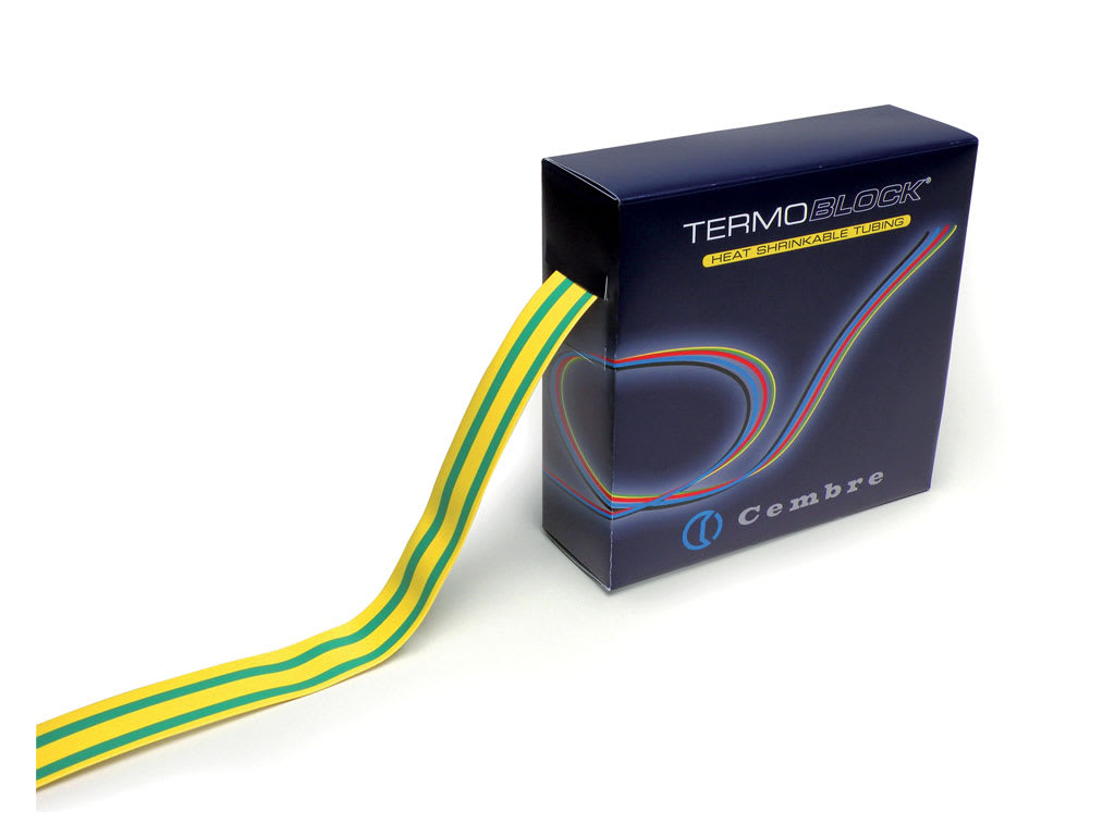 CEMBRE SPA - CEMTBS24X20BU GUAINA TERMORESTRINGENTE TERMOBLOCK, IN POLIOLEFINA, RESTRINGIMENTO 2:1, ROTOLO 20m, Ø INT. 2,5mm PRE RESTR., Ø INT. 1mm POST RESTR., BLU