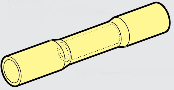 CEMBRE SPA - CEMWL1-M GIUNTO TESTA-TESTA, PREISOLATO IN PE HD TERMORETRATTILE, GIALLO, PER CONDUTTORI IN RAME, HALOGEN FREE, IP68, SEZIONE 4-6 mmq