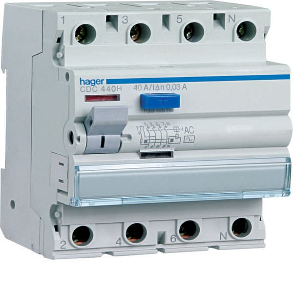 HAGER - HAGCGC425H INT. DIFF. ACC. 4P 500MA 25A 4M