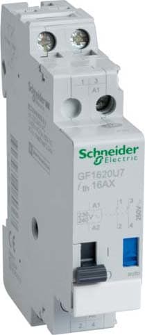 SCHNEIDER ELECTRIC - SNRGF1620U7 Relè a impulsi GF16 - Bobina 230..240 V 50/60 Hz - 2 NO 16 A