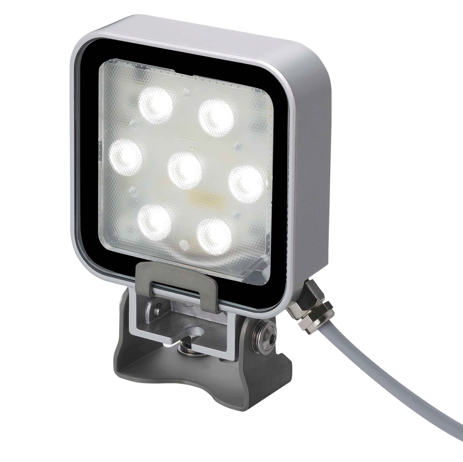 PATLITE EUROPE GMBH - PMHCLN-24A-CD-PT Lampada da lavoro a LED, 24VDC, 6500K, cavo, staffa orientabile, IP66G/67G/69K