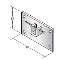 CAME SRL - CMC001YM0004 SUPPORTO 88X55 CON SELLA Q10