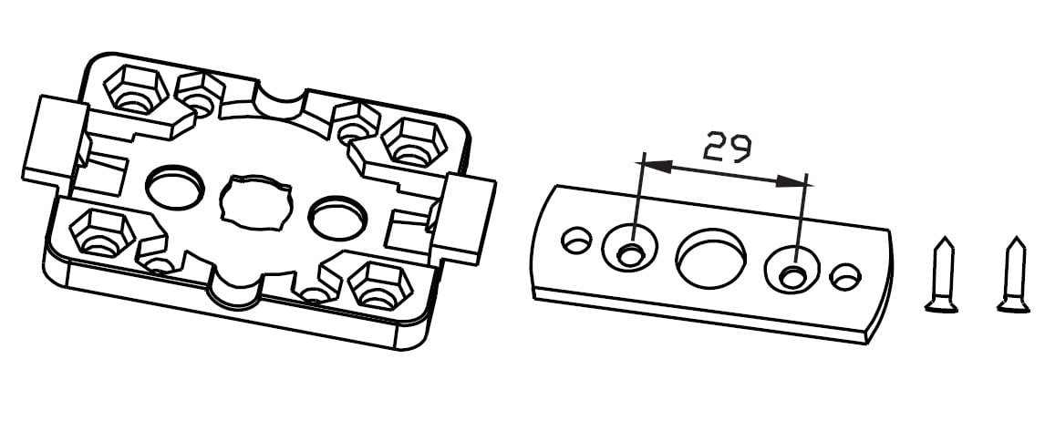 CAME SRL - CMC001YM0102 PIASTRA A CLIPS FRAME 50X68
