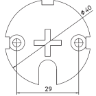 CAME SPA - CMC001YM0104 PIASTRA IMPRONTA CROCE