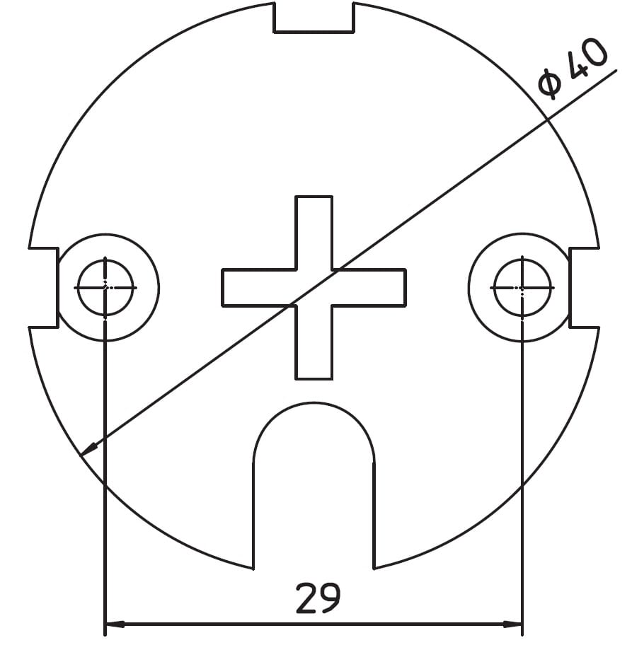 CAME SRL - CMC001YM0104 PIASTRA IMPRONTA CROCE