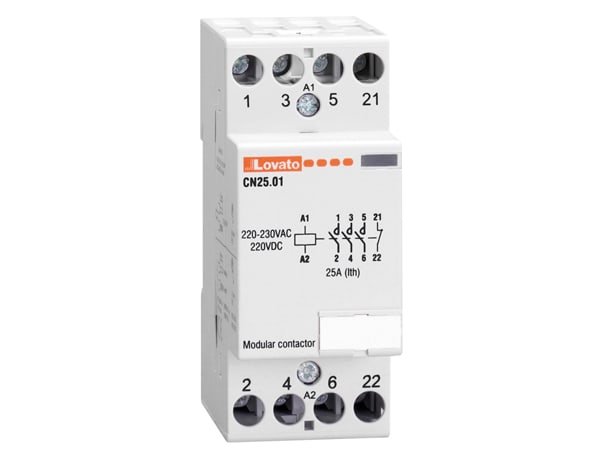 LOVATO - LOVCN3201220 CONTATTORE MOD.2M 32A AC1 3P+NC 220/230V