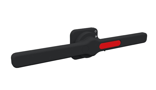 TECHNOELECTRIC SRL - TEH18830 MANIGLIA BLOCCO PORTA NERA DOPPIA 460MM