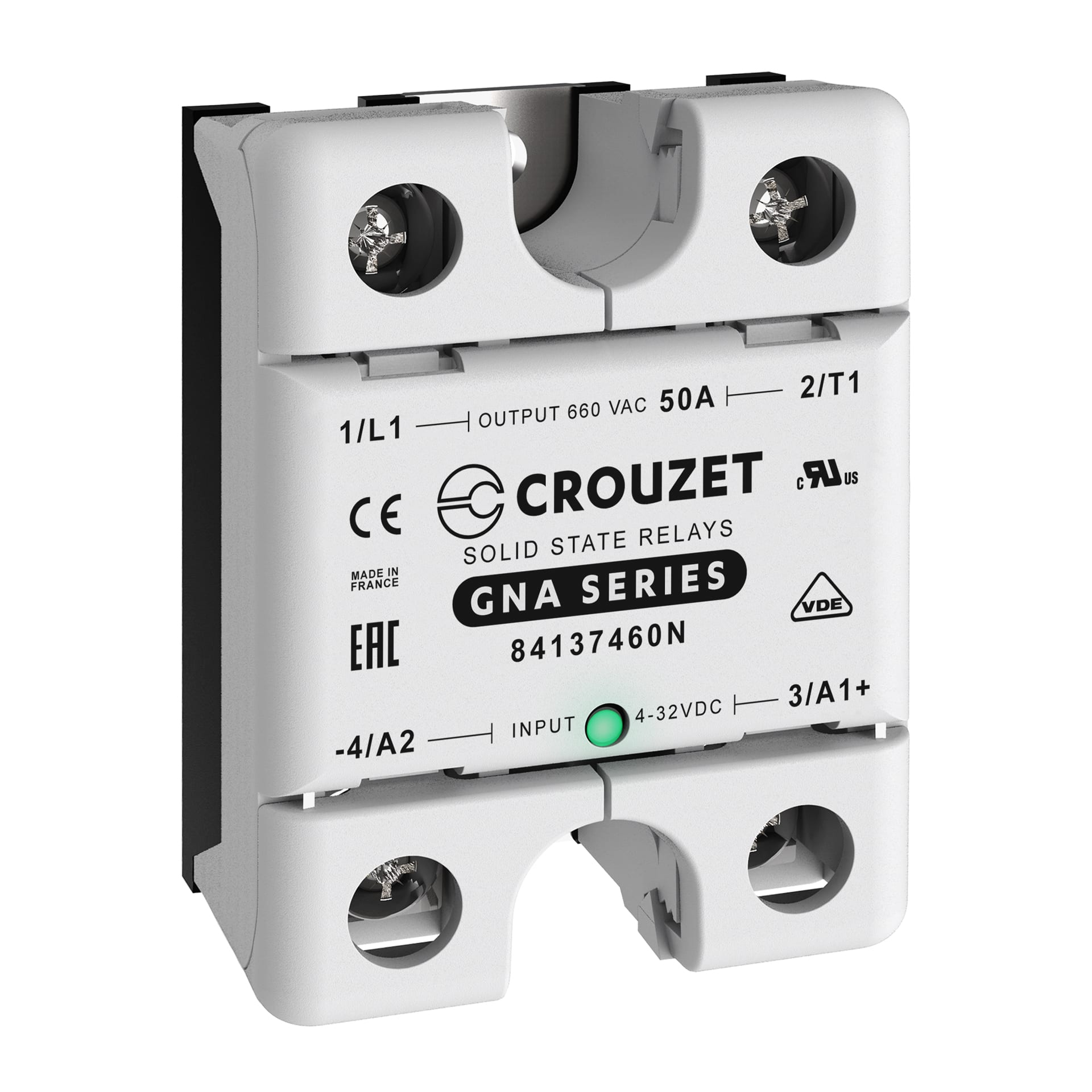 CROUZET - CRO84137460N SSR, GNA, SINGLE PHASE, PANEL MOUNT, 50A