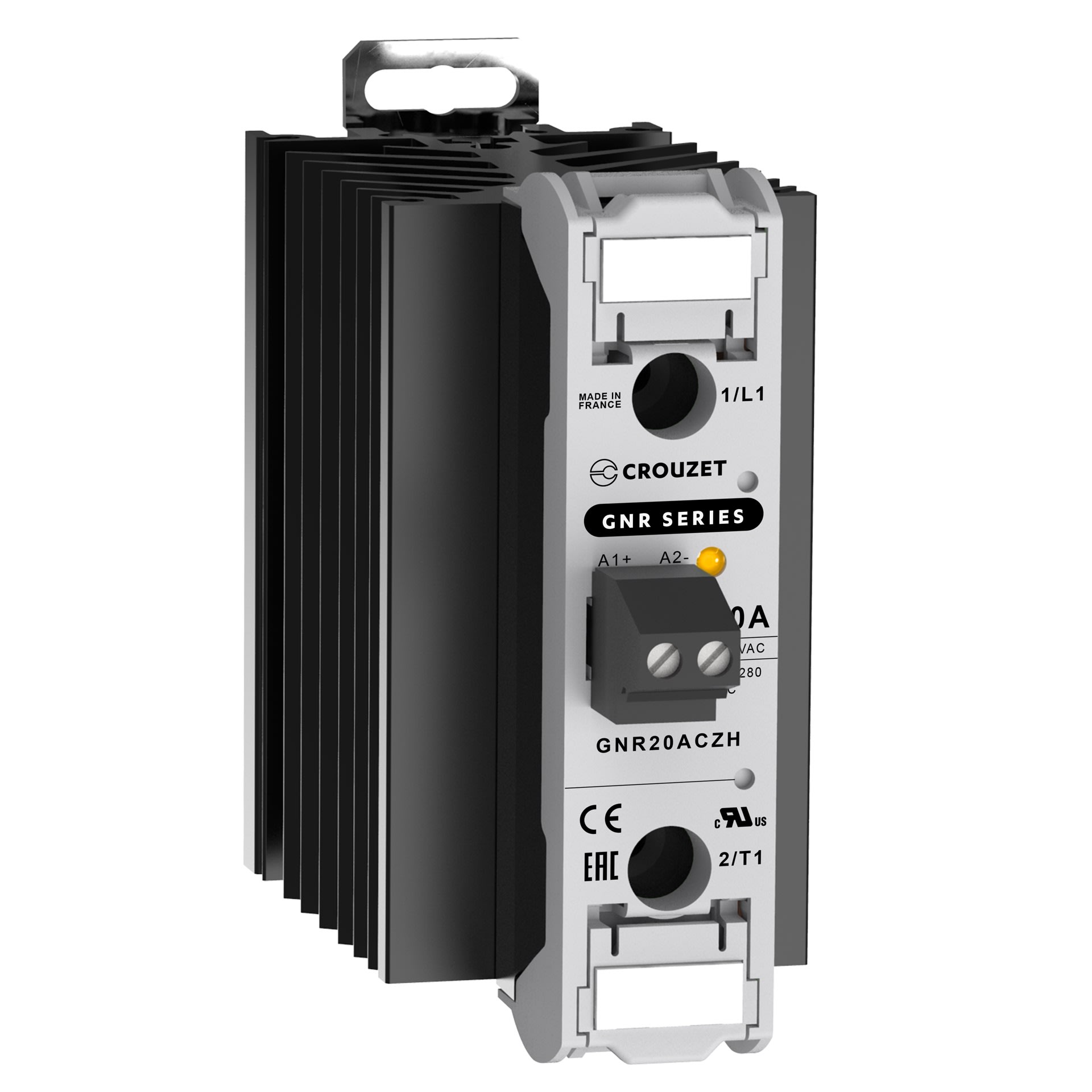 CROUZET - CROGNR45DCZP SSR, GNR+, SINGLE PHASE, DIN RAIL, 45A,