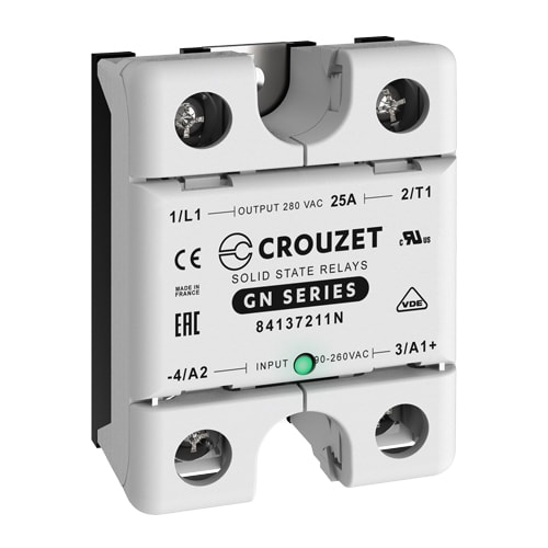 CROUZET - CRO84137211N SSR, GN, SINGLE PHASE, PANEL MOUNT, 25A,