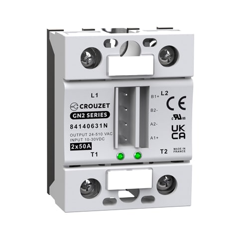 CROUZET - CRO84140631N SSR, GN2, 2-CHANNEL, PANEL MOUNT, 50A, I