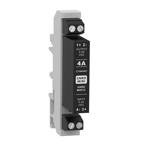CROUZET - CROGNRDM4D1C SSR, GNRD MINI, DIN RAIL, 4A OUT 2-60 VD