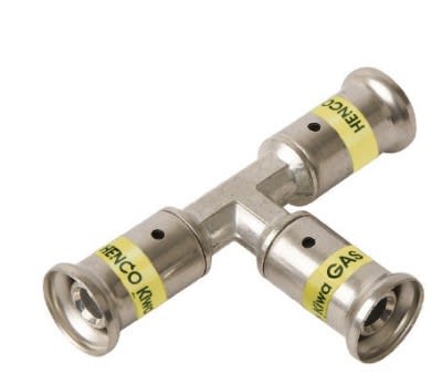 HENCO - CAPPELLOTTO - CPL9PG202020 TEE IN OTTONE PER GAS 20X20X20