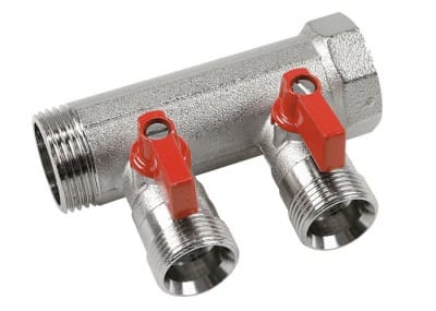 HENCO - CAPPELLOTTO - CPLVB060503ROOD COLLETTORE C/VALV.SF. 1 X3XEK MAN.ROSSA