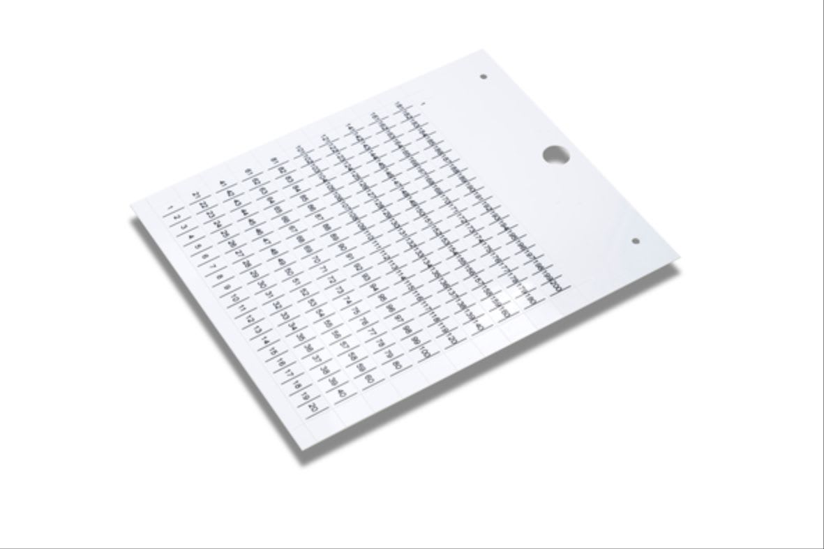 CEMBRE SPA - CEM43040 STRISCE PER MORSETTI, SERIE FLAT, PRESFUSTELLATE, IN PVC RIGIDO