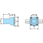 CROUZET - CRO26546844 ADAPTOR FOR 50 X 25 MM CUT-OUT, FIXED WI