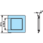 CROUZET - CRO26546842 ADAPTOR FOR 72 X 72 MM CUT-OUT, COUNTERS